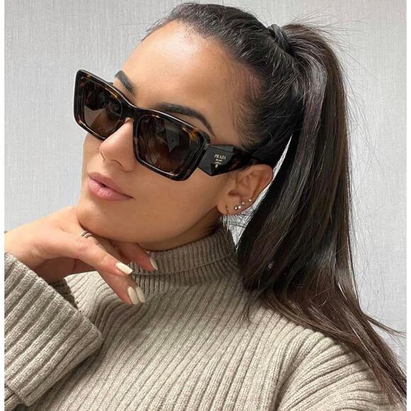 NEW Prada PR08YS Sunglasses in Havana Brown - Picture 1 of 6